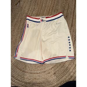 Philadelphia 76ers Nike City Edition Swingman basketball shorts in cream xxl